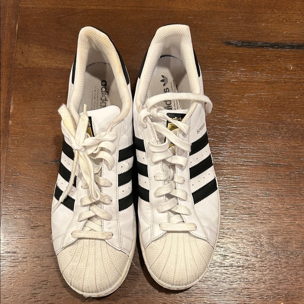 Adidas Classic White and Black Sneakers